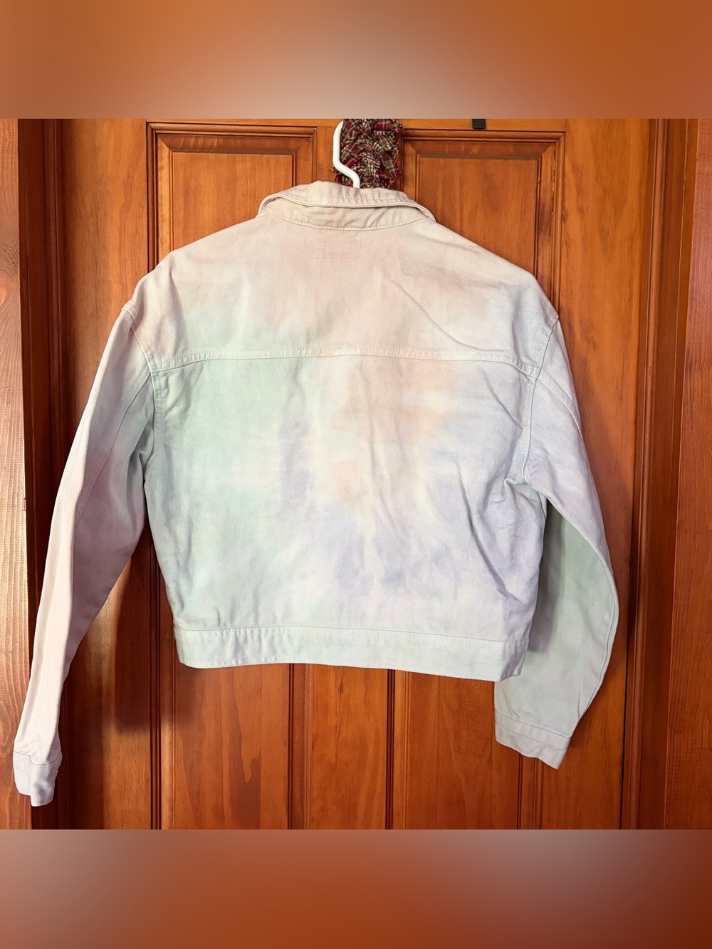 Denim Jacket Wet Seal Pastel Tie-Dye Jean Jacket in Mint, Pink & Lavender - Picture 2 of 6